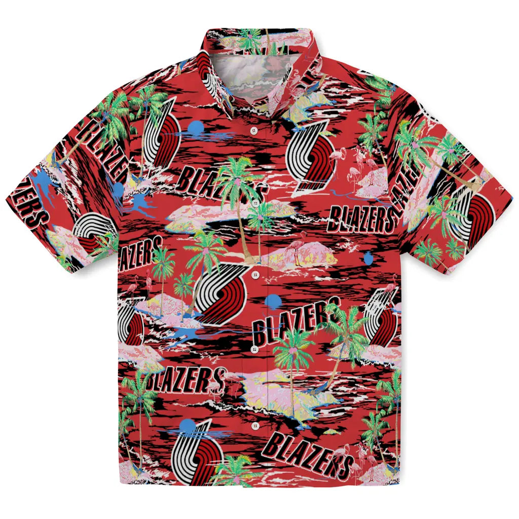Portland Trail Blazers Flamingo Retreat 2026 Hawaiian Shirt