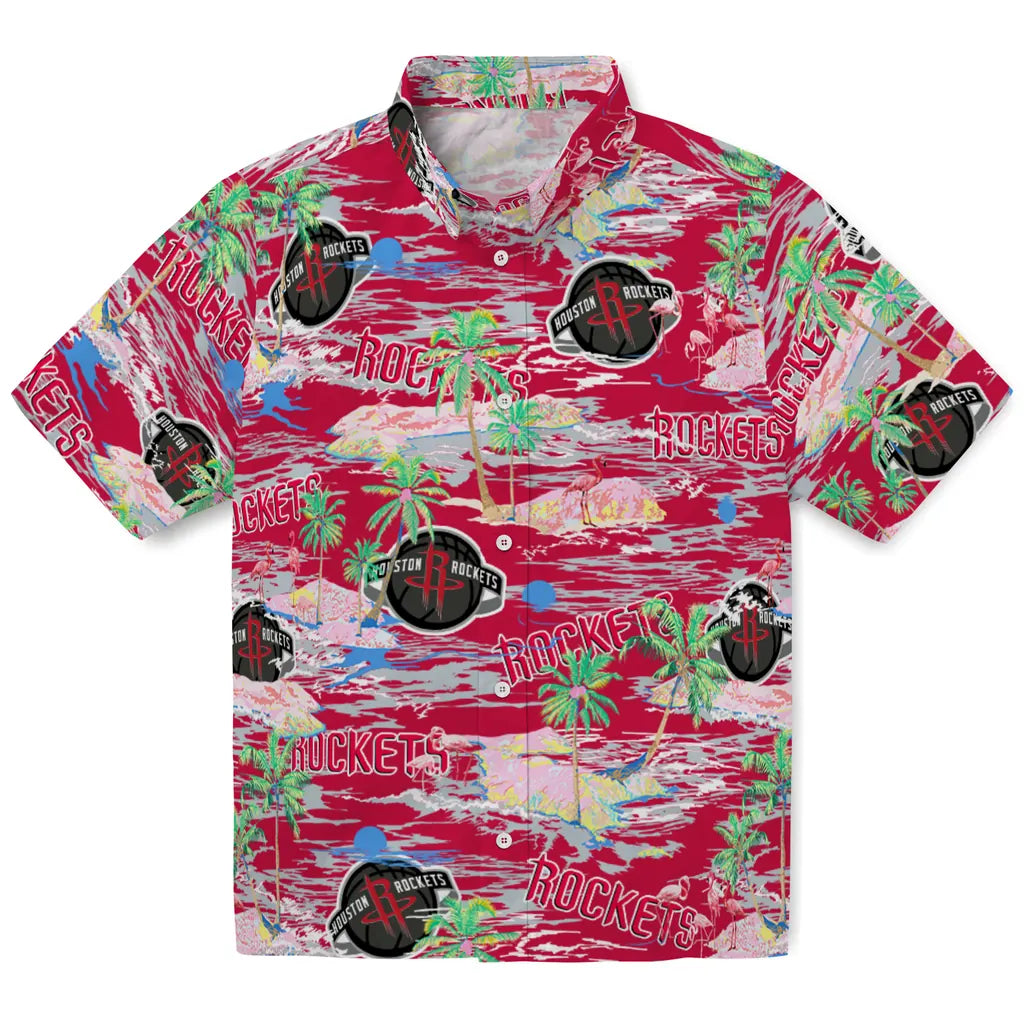 Houston Rockets Flamingo Retreat 2026 Hawaiian Shirt