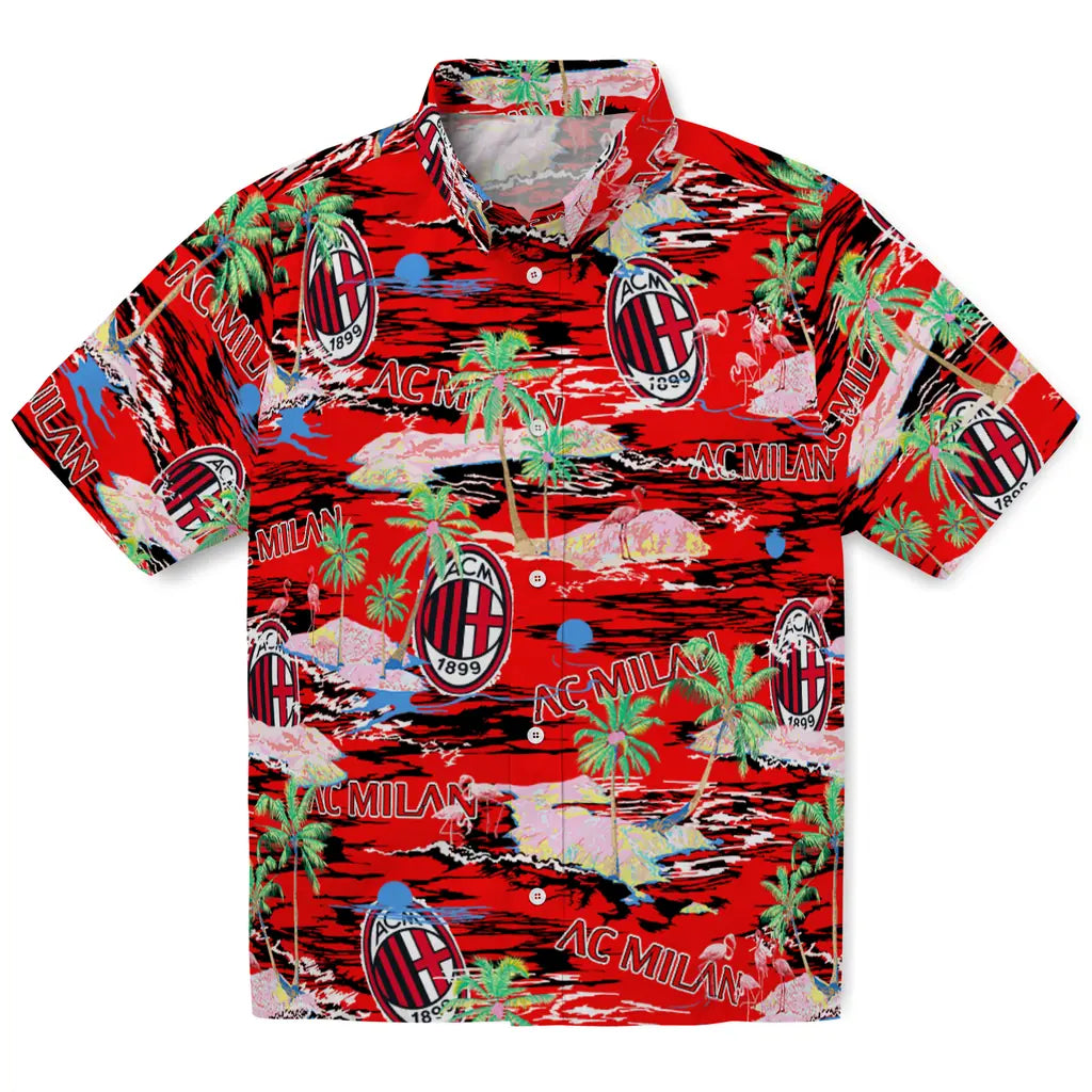 AC Milan Flamingo Retreat 2026 Hawaiian Shirt