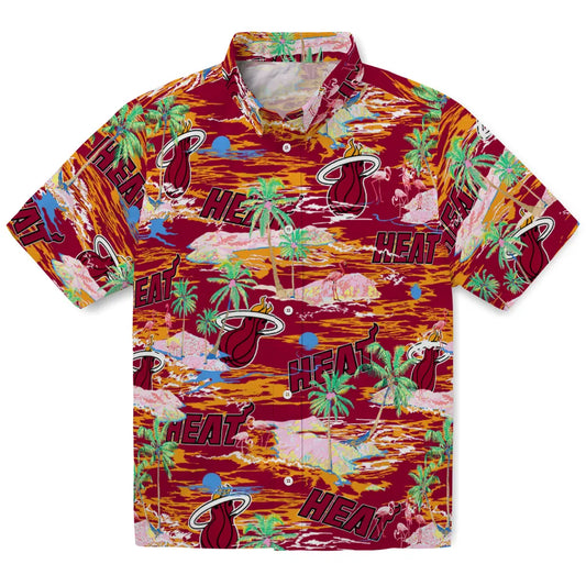 Miami Heat Flamingo Retreat 2026 Hawaiian Shirt