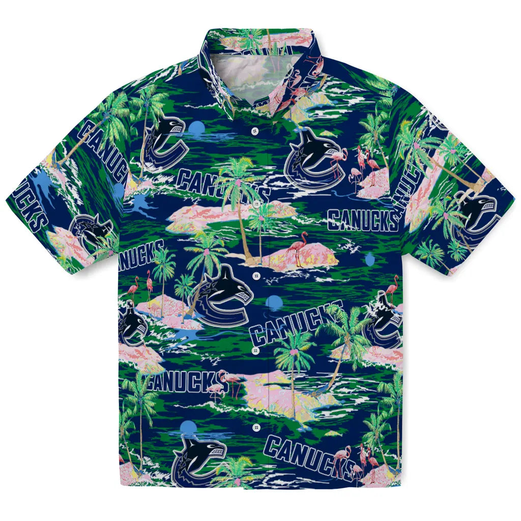 Vancouver Canucks Flamingo Retreat 2026 Hawaiian Shirt