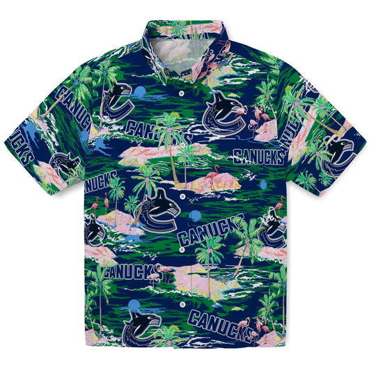 Vancouver Canucks Flamingo Retreat 2026 Hawaiian Shirt
