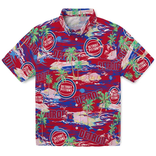 Detroit Pistons Flamingo Retreat 2026 Hawaiian Shirt