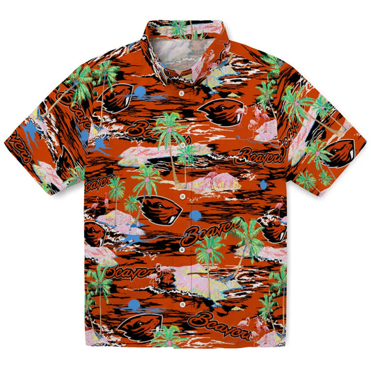 Oregon State Beavers Flamingo Retreat 2026 Hawaiian Shirt