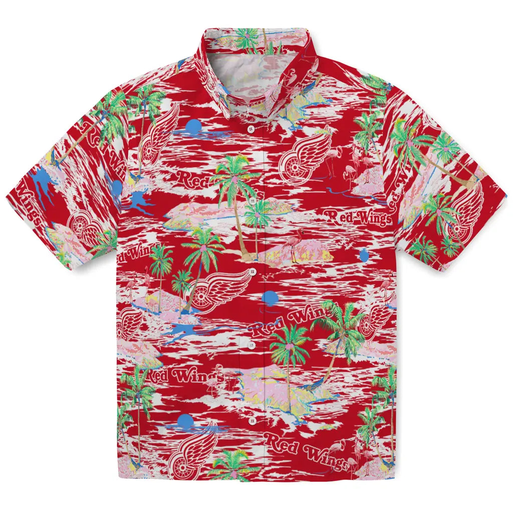 Detroit Wings Flamingo Retreat 2026 Hawaiian Shirt