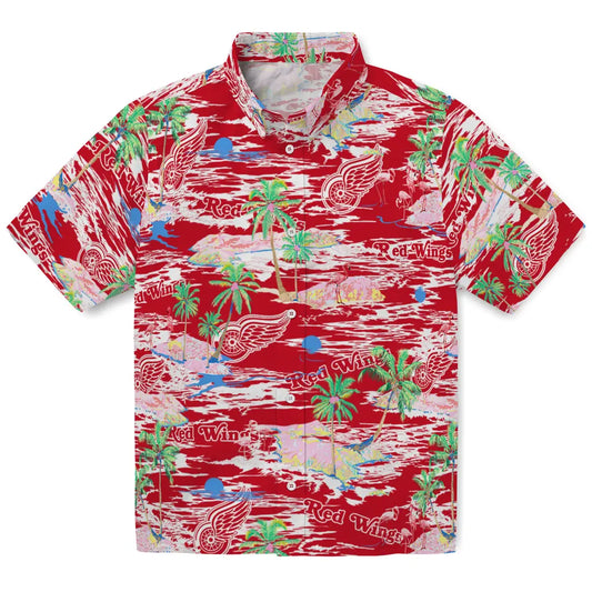 Detroit Wings Flamingo Retreat 2026 Hawaiian Shirt