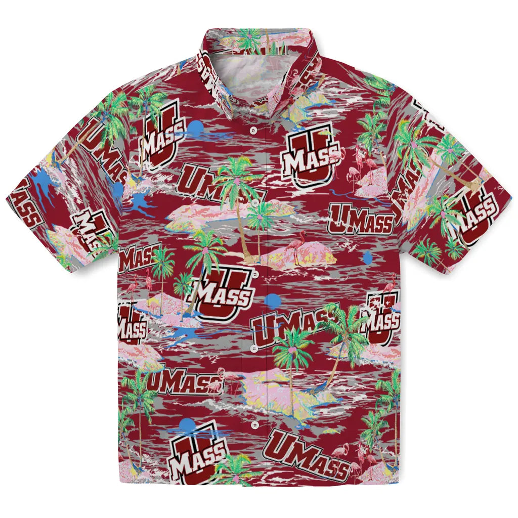 UMass Minutemen Flamingo Retreat 2026 Hawaiian Shirt