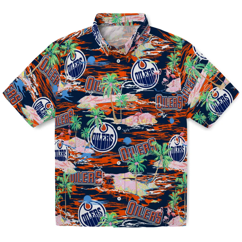 Edmonton Oilers Flamingo Retreat 2026 Hawaiian Shirt