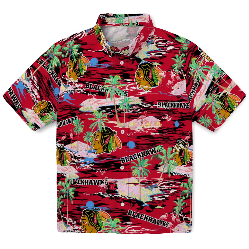 Chicago Blackhawks Flamingo Retreat 2026 Hawaiian Shirt