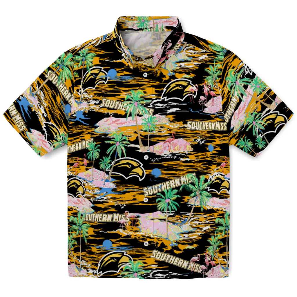 Southern Miss Golden Eagles Flamingo Retreat 2026 Hawaiian Shirt