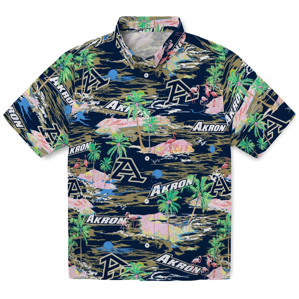 Akron Zips Flamingo Retreat 2026 Hawaiian Shirt