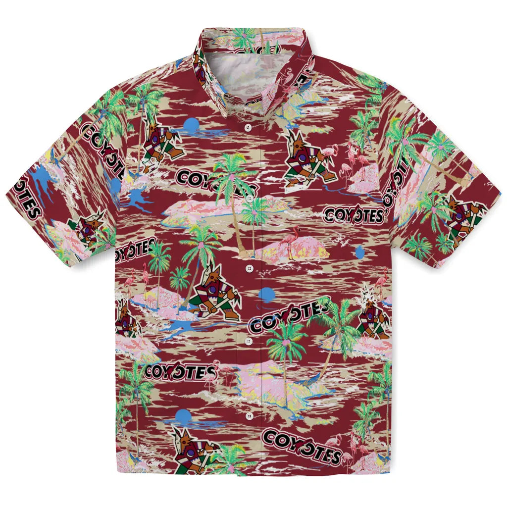 Arizona Coyotes Flamingo Retreat 2026 Hawaiian Shirt