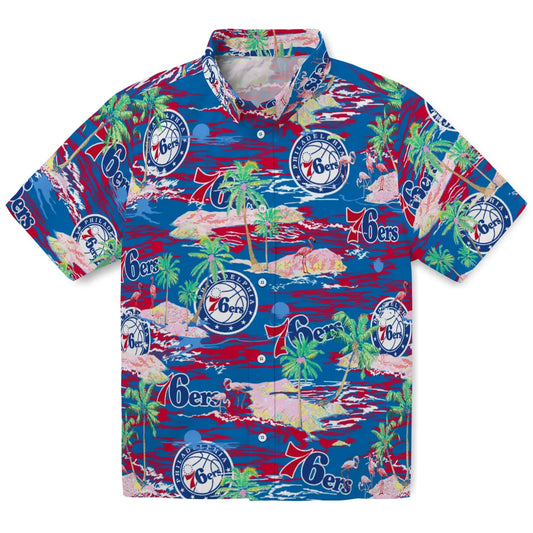 Philadelphia 76ers Flamingo Retreat 2026 Hawaiian Shirt