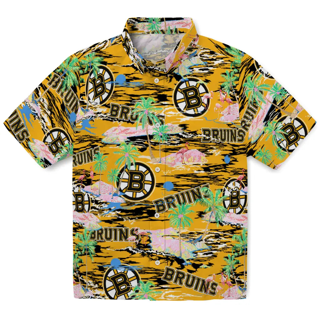 Boston Bruins Flamingo Retreat 2026 Hawaiian Shirt