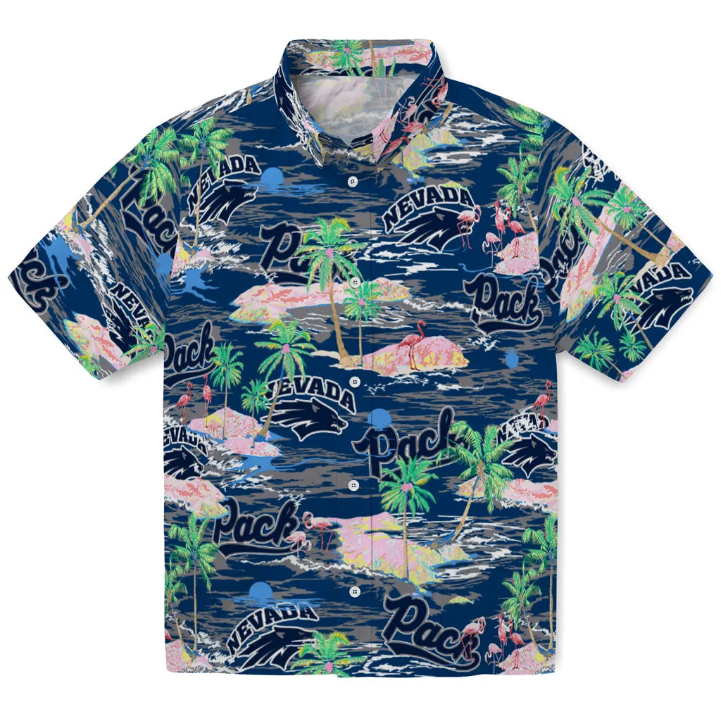 Nevada Wolf Pack Flamingo Retreat 2026 Hawaiian Shirt