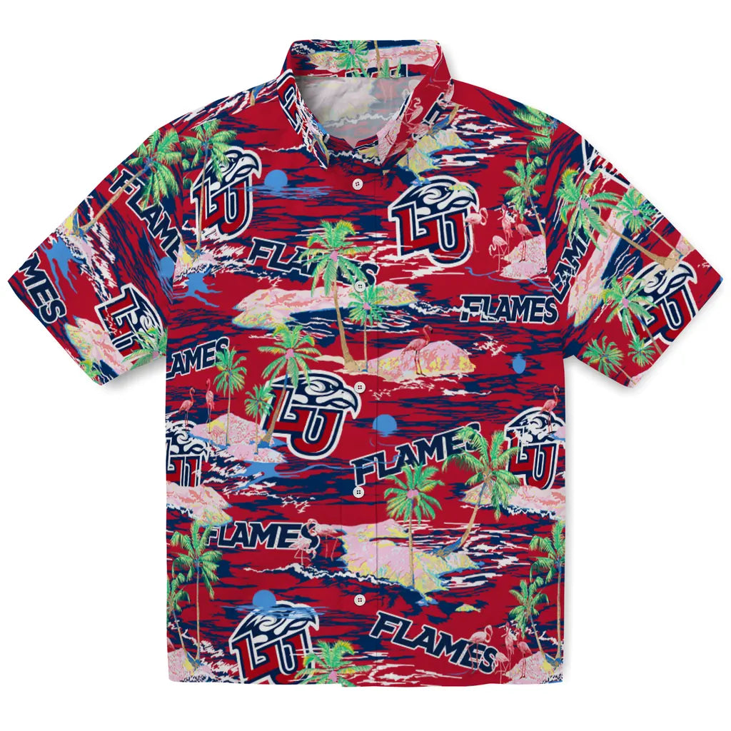 Liberty Flames Flamingo Retreat 2026 Hawaiian Shirt