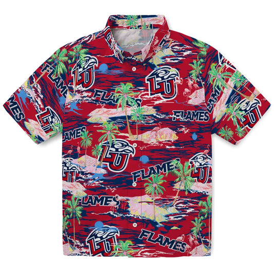 Liberty Flames Flamingo Retreat 2026 Hawaiian Shirt