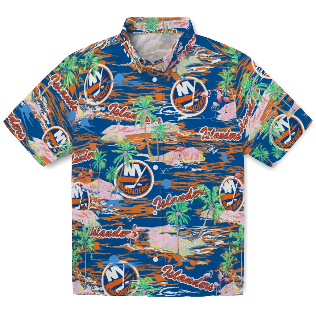 New York Islanders Flamingo Retreat 2026 Hawaiian Shirt
