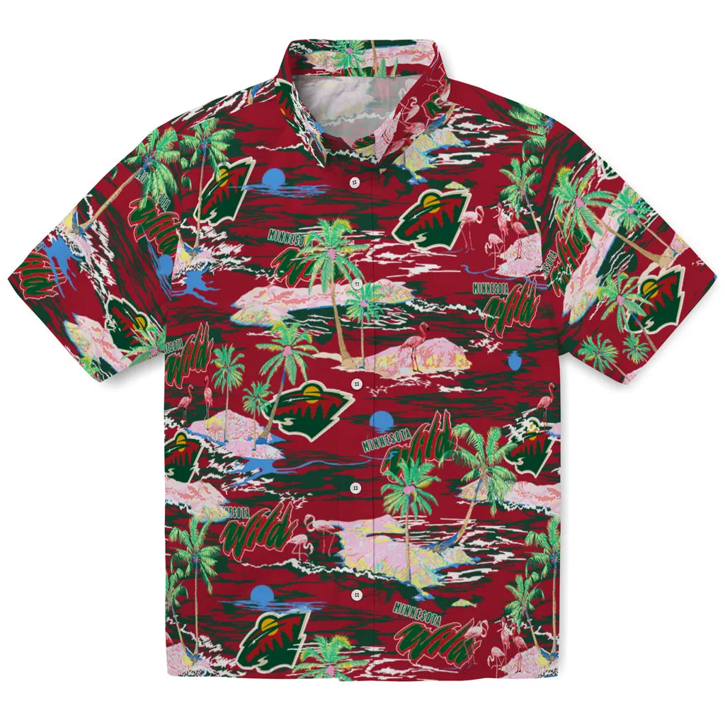 Minnesota Wild Flamingo Retreat 2026 Hawaiian Shirt