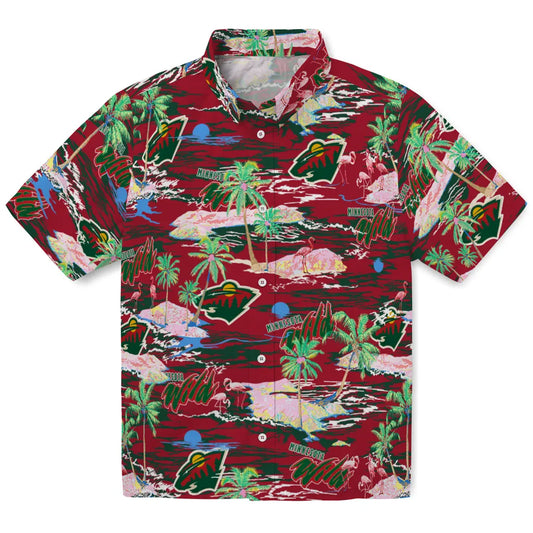 Minnesota Wild Flamingo Retreat 2026 Hawaiian Shirt