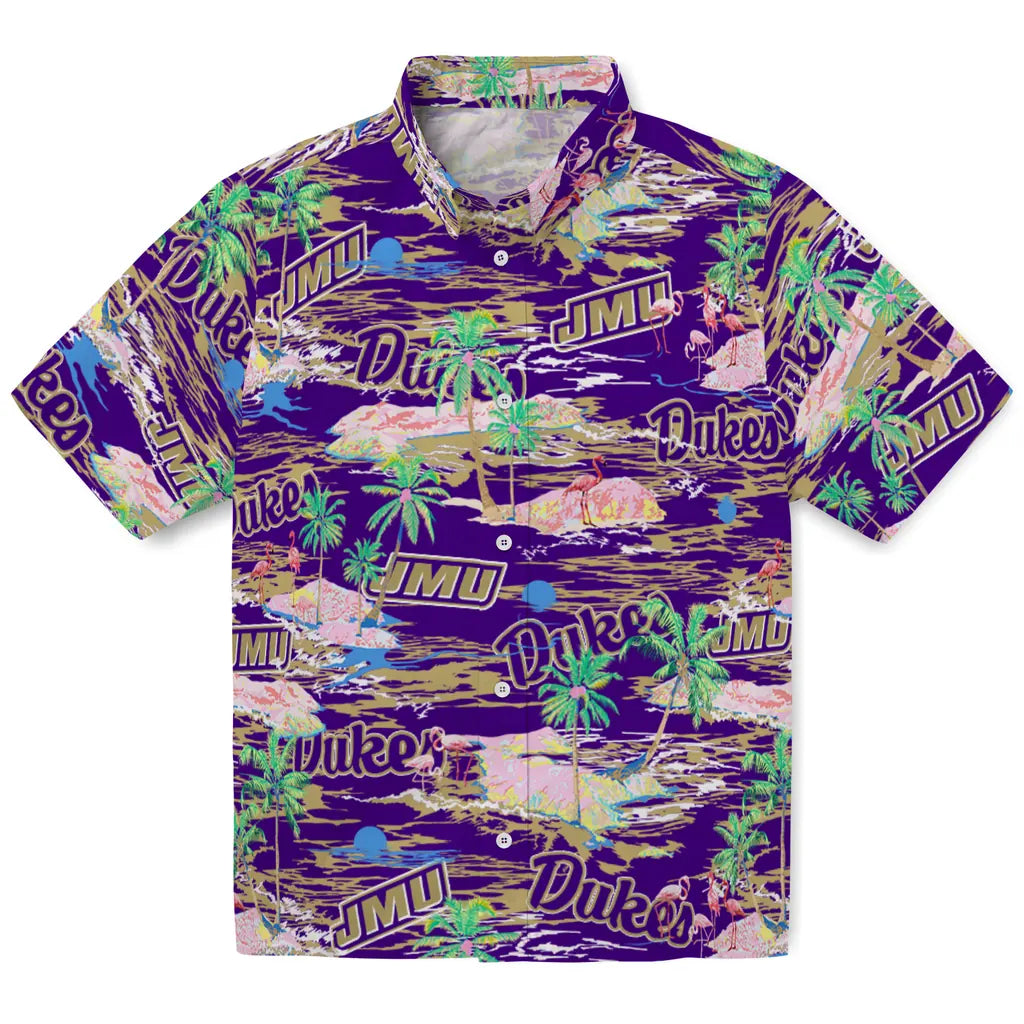 James Madison Dukes Flamingo Retreat 2026 Hawaiian Shirt