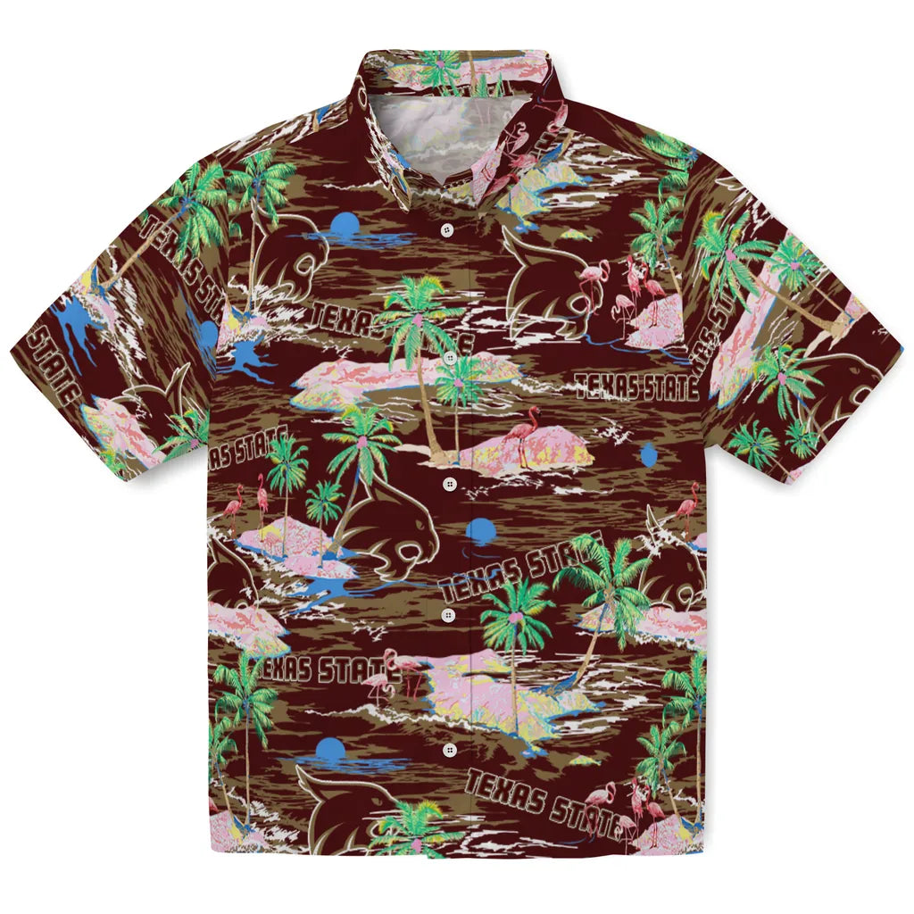 Texas State Bobcats Flamingo Retreat 2026 Hawaiian Shirt