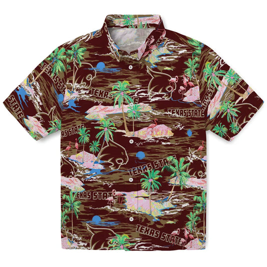 Texas State Bobcats Flamingo Retreat 2026 Hawaiian Shirt