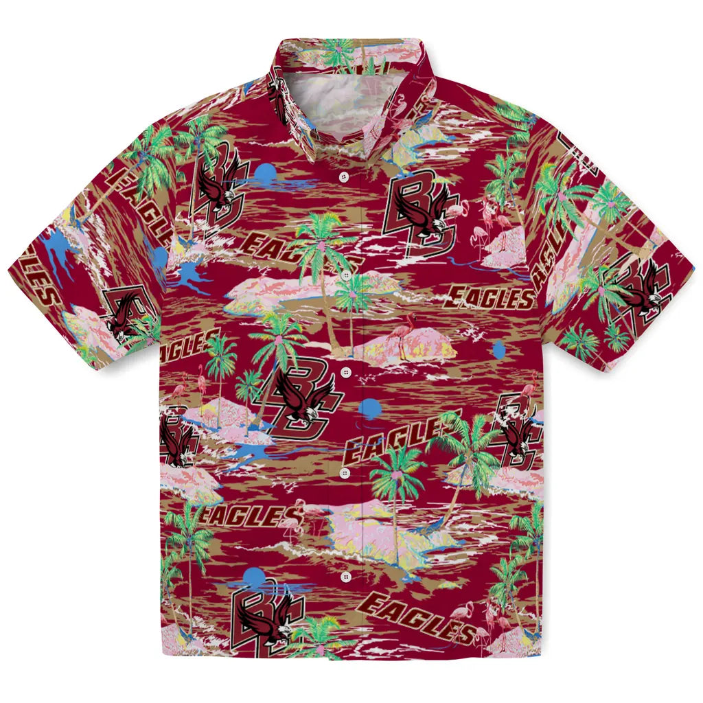 Boston College Eagles Flamingo Retreat 2026 Hawaiian Shirt