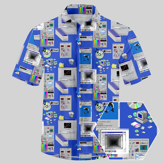 Retro Steam Windows Interface Hawaiian Shirt