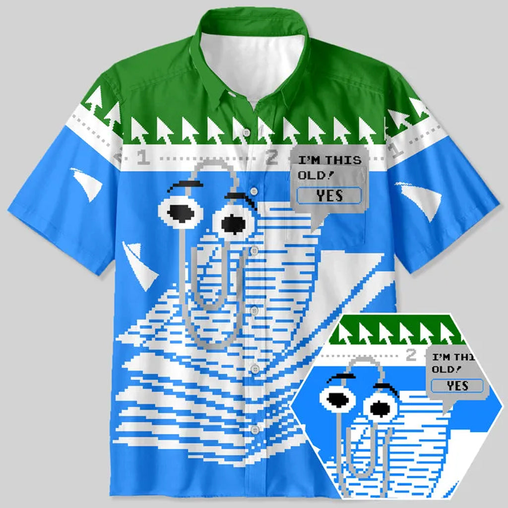 Microsoft Clippy 2026 Hawaiian Shirt