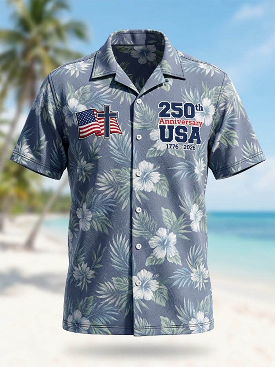 250th Anniversary USA Hawaiian Shirt In God We Trust 1776-2026