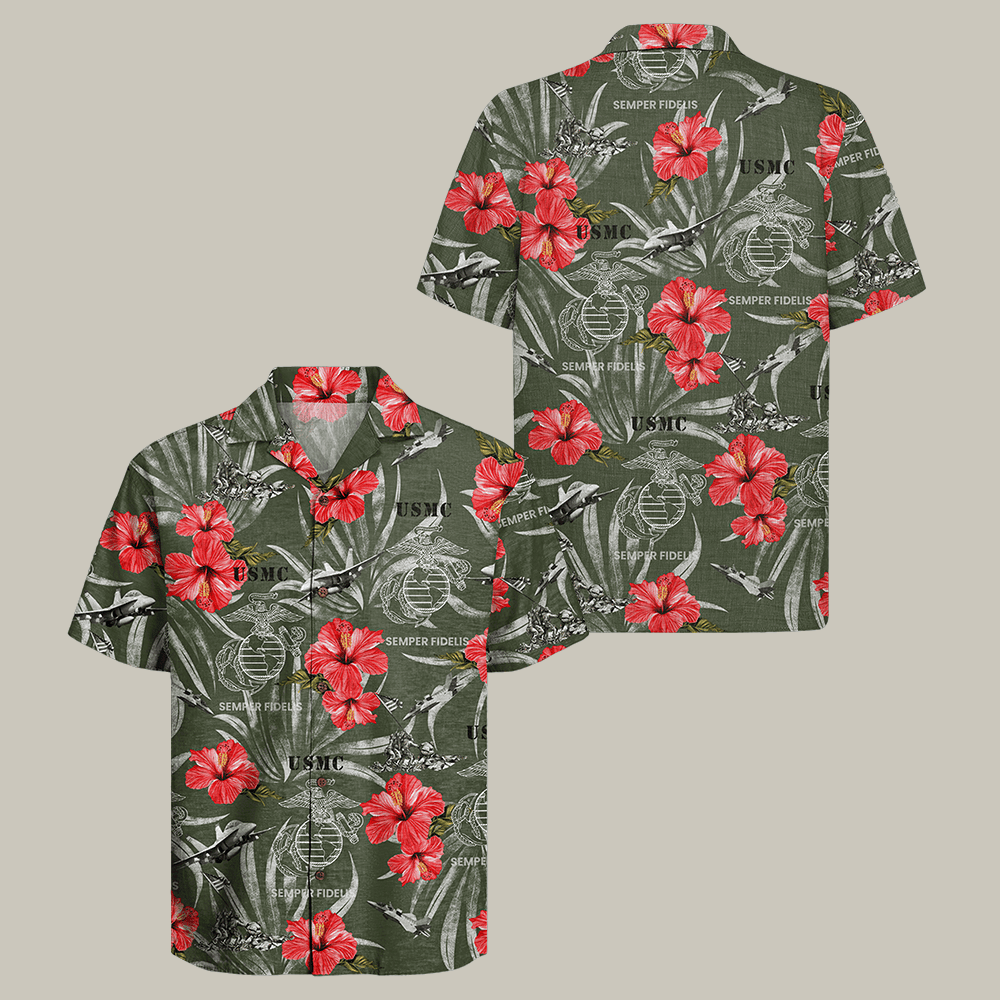 US Marines 250th Anniversary Hawaiian Shirt