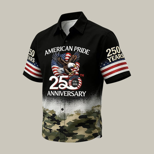 American Pride 250Th Anniversary 1776-2026 Hawaiian Shirt American Eagle Shirt Patriotic Gift