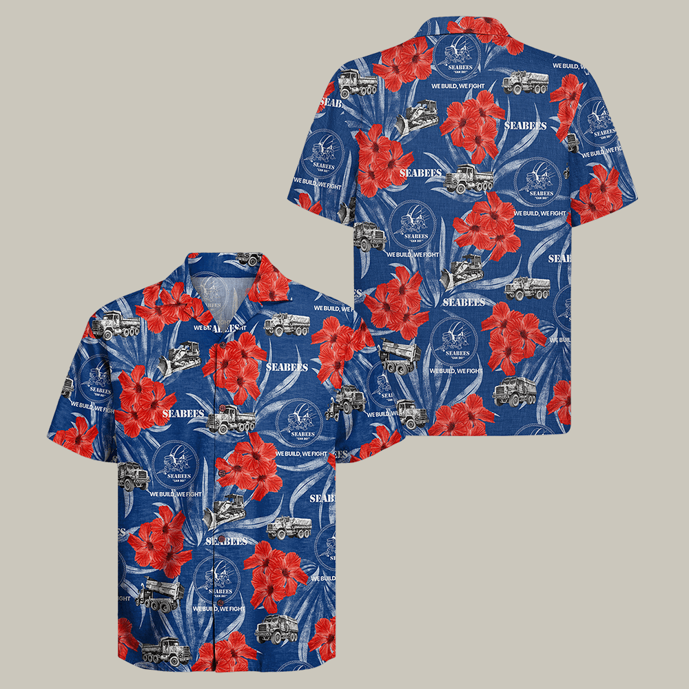 US Navy Seabees 250th Years Of Service Hawaiian Shirt We Build We Fight Shirt Unique Navy Gift