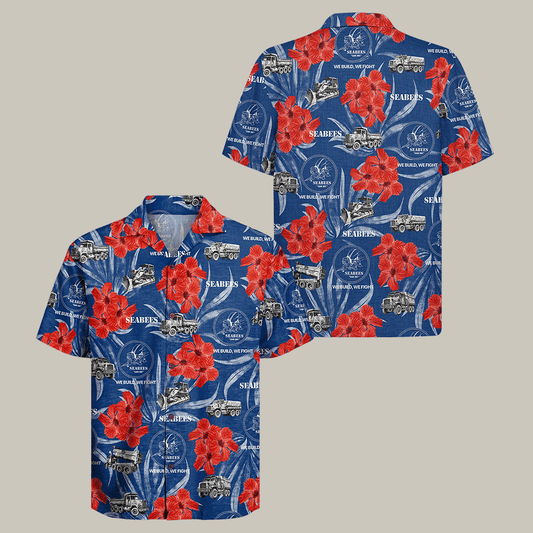 US Navy Seabees 250th Years Of Service Hawaiian Shirt We Build We Fight Shirt Unique Navy Gift