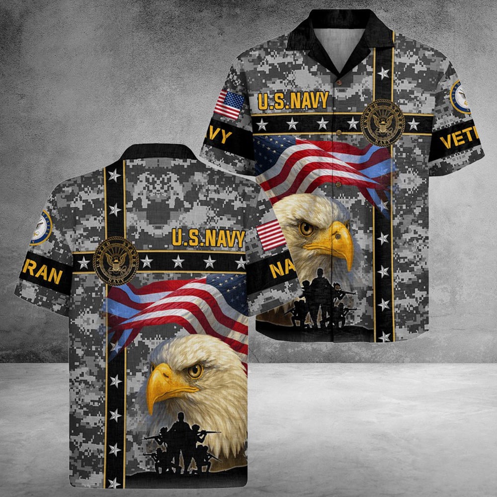 US Navy 250Th Years Of Service Hawaiian Shirt America Land Of The Free Gifts For Her