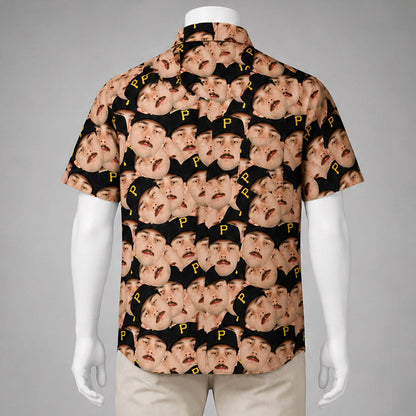 Baseball Player Face Graphic Hawaiian Shirt