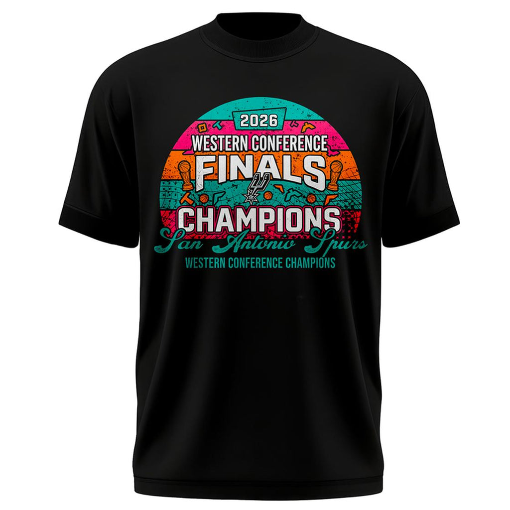 Unisex Finals Western Conference Champions 2026 Vintage Vibe Graphic Shirt for Basketball Fans