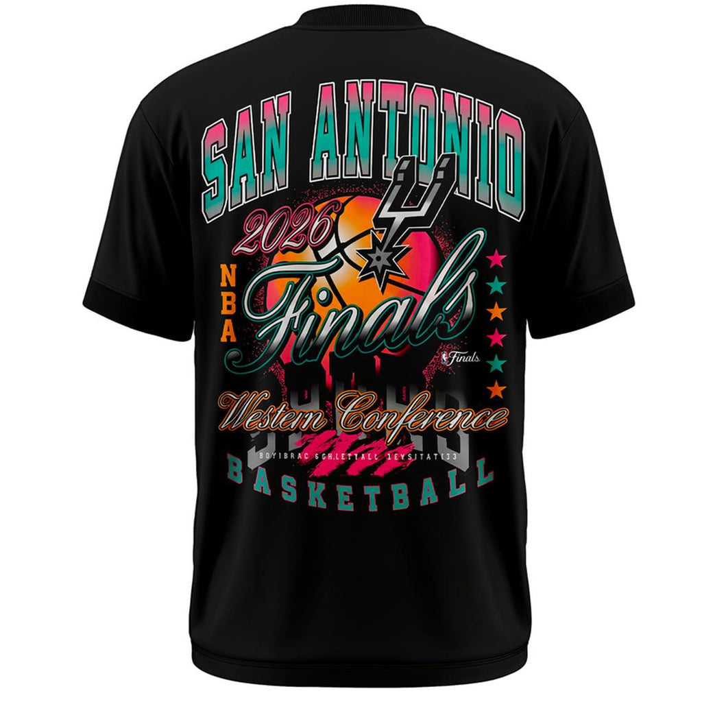 Unisex Finals Western Conference Champions 2026 Vintage Vibe Graphic Shirt for Basketball Fans