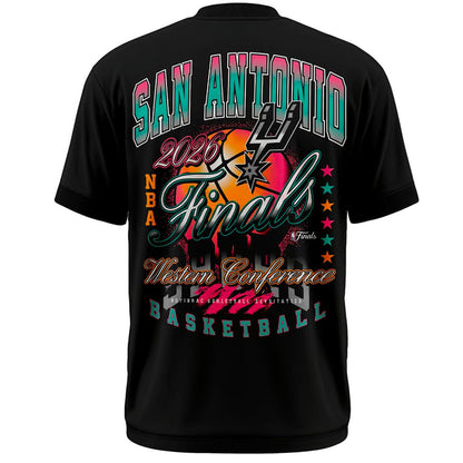 Unisex Finals Western Conference Champions 2026 Vintage Vibe Graphic Shirt for Basketball Fans