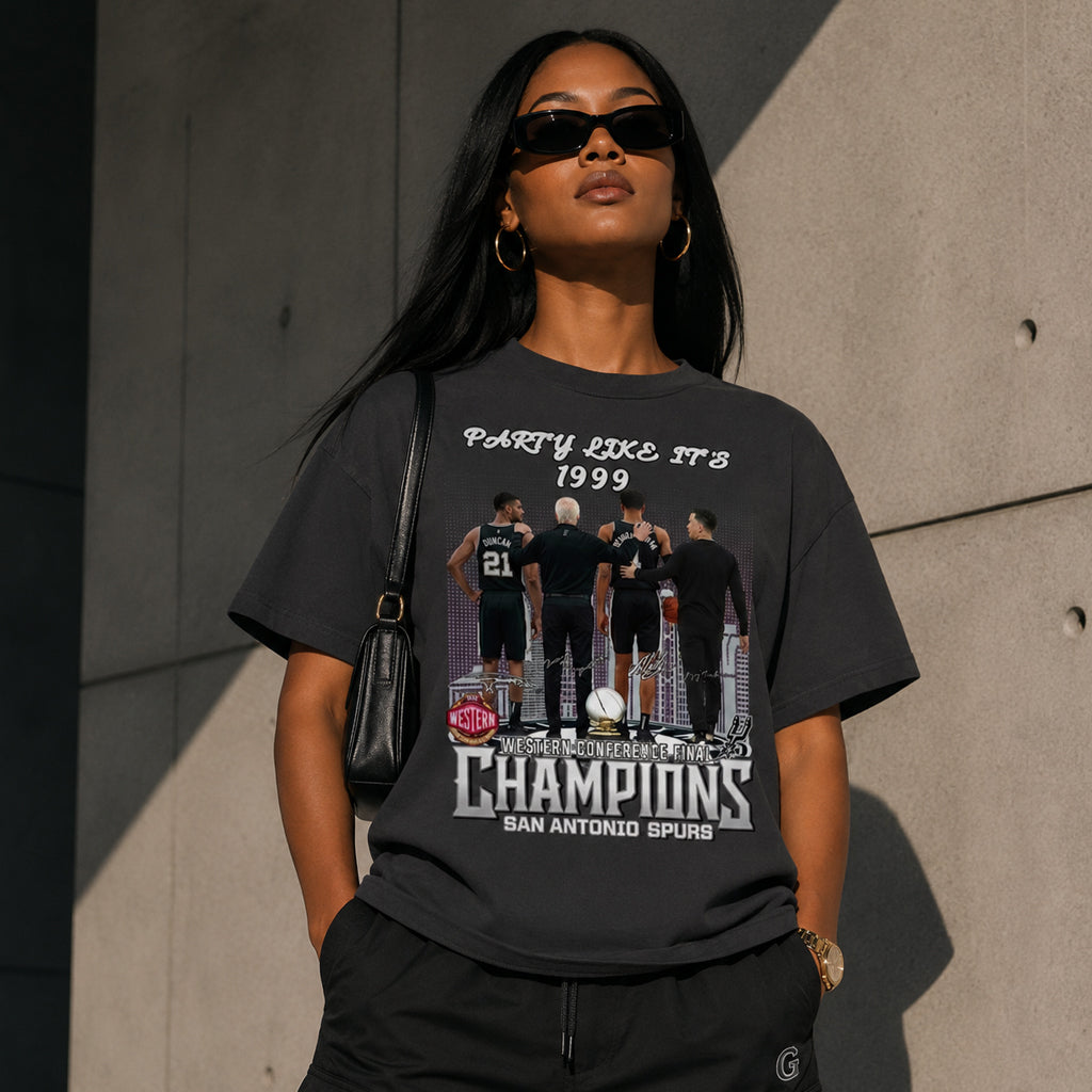 Unisex Party Like It 1999 Champions Graphic Shirt for Basketball Fans