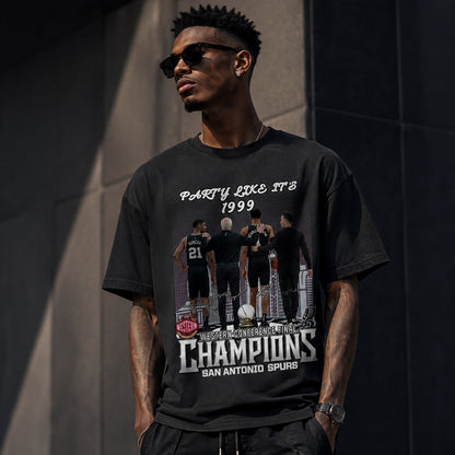 Unisex Party Like It 1999 Champions Graphic Shirt for Basketball Fans