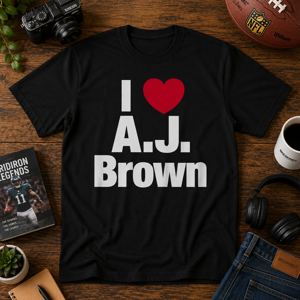 Unisex I Heart Graphic Shirt for Football Fans