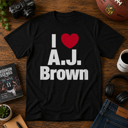 Unisex I Heart Graphic Shirt for Football Fans