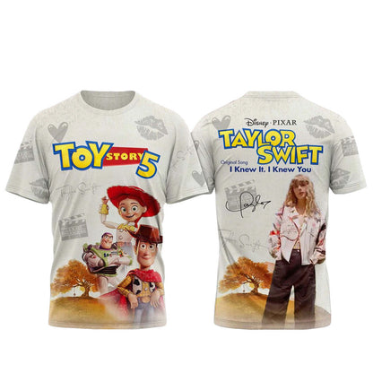 Unisex Taylor Swift X Toy Story 5 Graphic Shirt for Music Fans