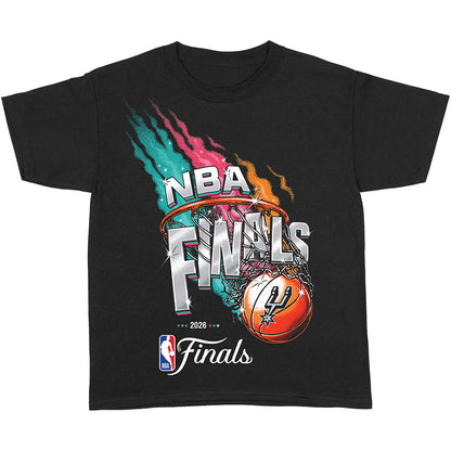 Unisex San Antonio Spurs Item Of The Game 2026 Finals Fiesta Swish Graphic Shirt for Basketball Fans