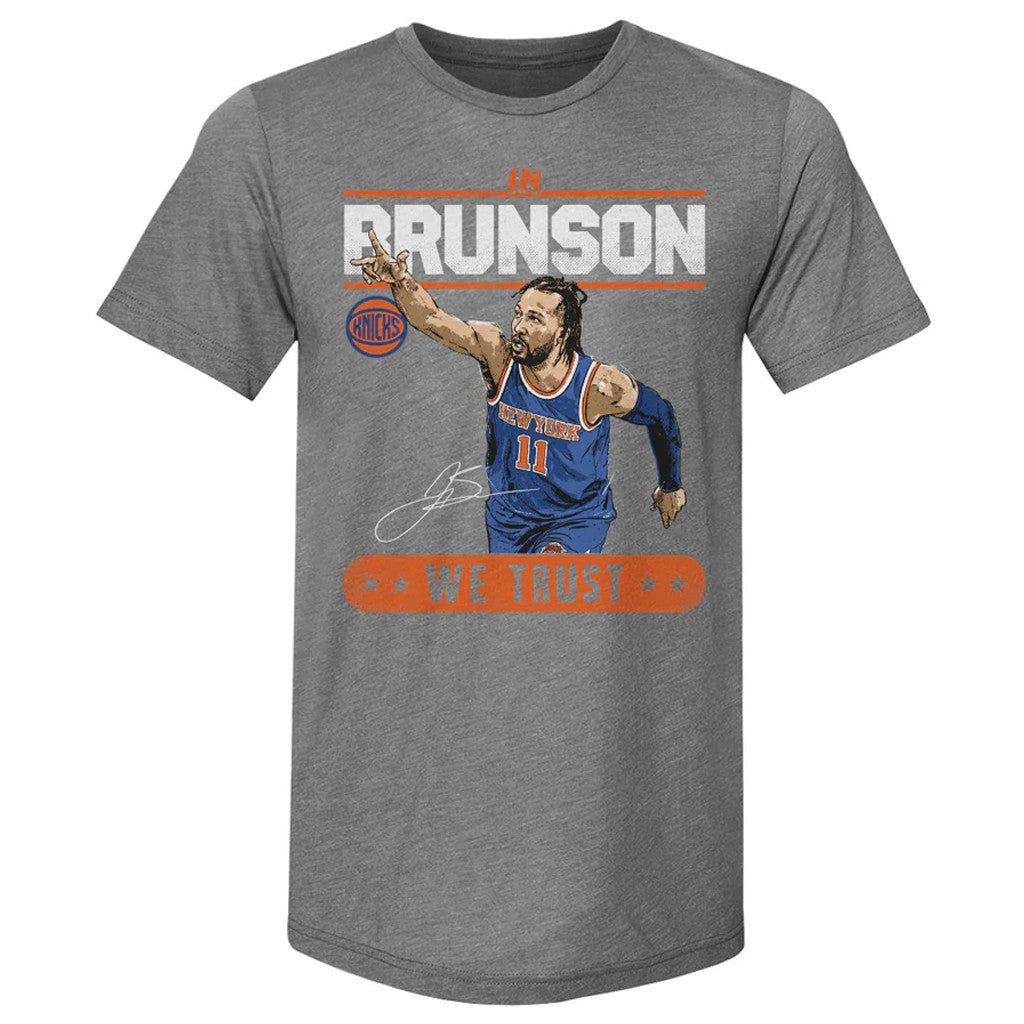 Unisex Jalen Brunson New York Knicks Trust Graphic Shirt for Basketball Fans