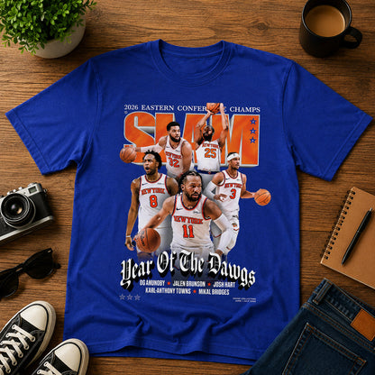 Unisex 2026 Eastern Conference Champions Team Cover Graphic Shirt for Basketball Fans