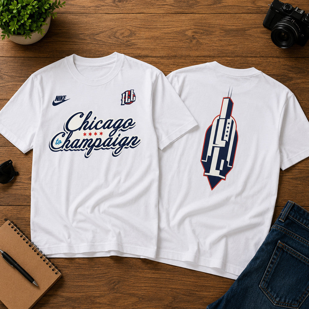 Unisex 2026 Chicago To Champaign Graphic Shirt for College Sports Fans