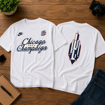 Unisex 2026 Chicago To Champaign Graphic Shirt for College Sports Fans